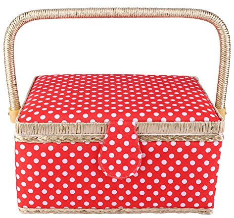 Nähkorb aus Stoff, Haushaltsnähkorb mit Flip-Typ, Nähorganisator mit doppellagigem Aufbewahrungsdesign