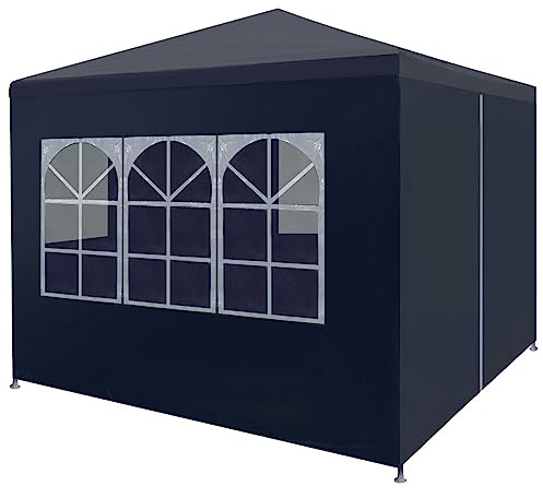 ZEYUAN Tendone per Feste 3x3 m Blu,Tendone per Feste,Impermeabile,Protezione UV,Tendone per Eventi(SPU:45097)