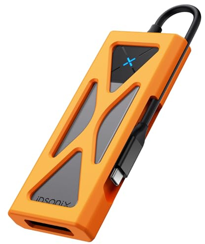 iDsonix M.2 Gehäuse Adapter NVMe Integriertes Design mit Robustem Schutz, M.2 SSD gehäuse 10Gbps, USB-C 3.2 Gen2 mit UASP Trim, USB Adapter Unterstützt NVMe PCIe und AHCI SATA