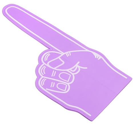 PATIKIL Riesiger Schaumstofffinger 18 Zoll, Eva DIY Blanko Schaumstoffhand Cheerleading in leuchtender Farbe für Feier, Pom Poms, Sportveranstaltungen, Spirit Games, Party, Lila