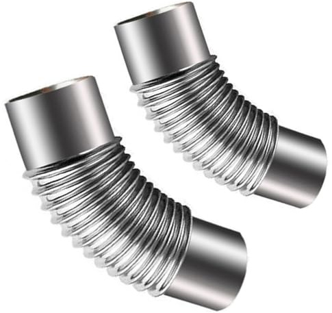 HOMEFC 45° Elbow Pipe 2.75in, 2Pcs 7cm Stove Flue Pipe Elbow Stainless Steel Chimney Flue Adapter Tube Stove Pipe Elbow, Water Heater Exhaust Pipe