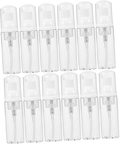 Healeved 12 Stück Schaumflaschenspender 40ml Transparent Kunststoff Schaumpumpe Reise Geeignet Für Shampoo Duschgel Gesichtsseife Auslaufsicher