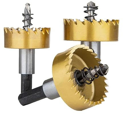 Hole Saws HSS (High Speed Steel) Cobalt Titanium Coated Drill Bit Tool Kit Cutters Openers for Metal, Stainless Steel, Alloy, Alluminium, Iron, Copper, Brass Tube Pipe Cutting (30mm)