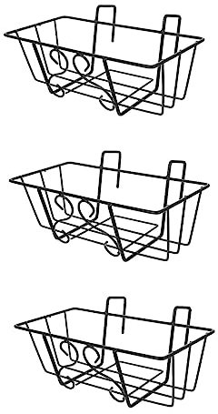OFFSCH 3pièces Support De Fleurs Suspendu Fer Pour Balcon Pot De Fleurs Accroché Étagère Murale Décorative Pour Plantes Intérieur Et Extérieur