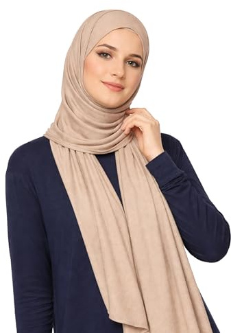 HENKi Foulard en jersey 100 % coton pour femme - Qualité supérieure - 180 x 100 cm, Extra Lang