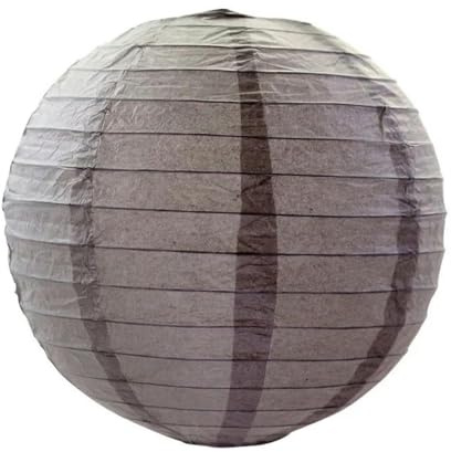 4/6/8/10/12/14/16 Zoll Papierkugel Lampion Hängende weiße Dekoration Papierlaternen Lampenschirm Weihnachtsfeierdeko-grau-40cm Papierlaternen
