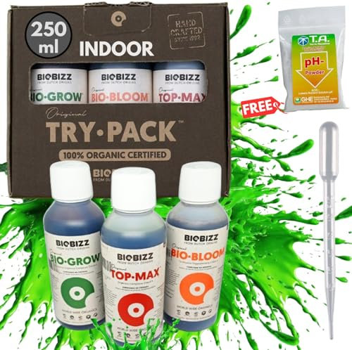 Biobizz Try Pack indoor + Ph Minus | Bio Bizz | Dünger Starterset | Set | Naturdünger | Flüssiger | GrowSet