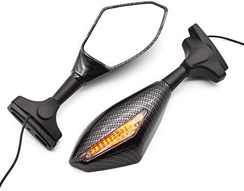 Lenkerendenspiegel Universal Motorrad Seite Rückspiegel Mit Blinker Licht Für CBR1100XX Für CBR 1100 Für CBF1000 Für VTR 1000(A)