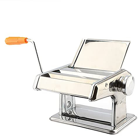 Stainless Steel Pasta Maker, Easy to and Operate, Satisfy Various Tastes Press Wide and Narrow Noodles Includes a Clamp for Wonton Wrappers and Noodle Leaves