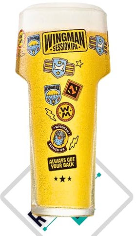 Brewdog Wingman IPA Session Pint Glass X1 20oz Roxley Man Cave Lager Beer Lager