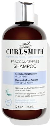 Curlsmith Fragrance-Free Shampoo | Gentle cleanser, Silicone-free, Sulphate-free, Fragrance sensitive, Moisturising, Dermatologically tested, 355ml