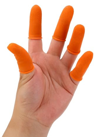 LICAEVEY Große Fingerbetten Einweg -Latex (100 Pack) - XL -Größe Schutzhülsen für Gebundene Finger, Elektronikarbeit und Handwerk