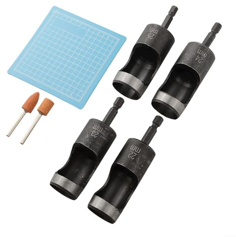 Hex Shank Leather Hole Puncher User Friendly Tool for Clean and Precise Hole For Punching (22+23+24+25mm)