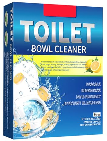 KOAHDE Tablettes de Nettoyage pour Toilettes,Toilette Propre Désodorisant Bleu,Blocs WC Eau Bleue,Tablettes Nettoyage des WC,Comprimés Nettoyage Toilette,WC Net Energy Bloc Anti-Tartre,24PC