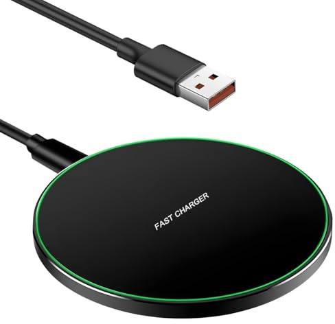 Caricatore Wireless 20W Veloce Qi con Cavo Type-C, Base di Ricarica Senza Fili Rapida Compatibile Qi, adatto per iPhone 16 15 14 13 12 11 Pro, adatto per Samsung, adatto per Xiaomi Huawei