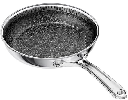Innerwell 20 cm Bratpfanne, Edelstahlpfanne mit keramischer Antihaftbeschichtung, PFOA-frei, für alle Herdarten geeignet, ofen- und spülmaschinenfest, hitzebeständiger Griff