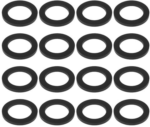 AS Axis Spindleon 16 rondelle piatte in gomma M20, diametro interno 20 mm, diametro esterno 30 mm, spessore 2,5 mm, anelli distanziatori neri