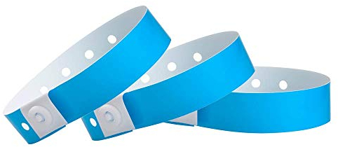 WristCo Hochwertige Kunststoff-Armbänder – 500 Stück, 1,6 x 25,4 cm – Armbänder für Veranstaltungen, Armbänder für Wasserparks, Konzerte, Festivals, Konferenzen für Sicherheitseintritt, 1,6 x 25,4 cm,