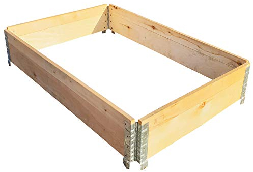 DTZ Palettenrahmen Aufsatzrahmen Hochbeet Gartenbeet Stapelrahmen (120x80x20 cm)