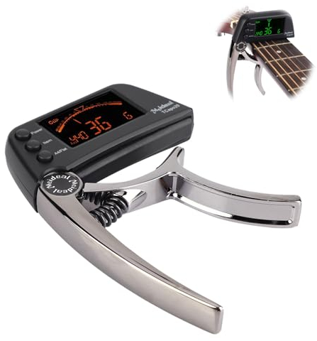 Clip für Gitarren-Kapodaster mit digitalem Schnellwechsel-Kapodaster mit einer einzigen Hand, für Akustikgitarren für Musik (Default)