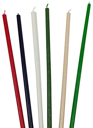 Candele Stelo Cm 37 Pz 12 Decorazioni Addobbi Casa (Verde Smeraldo)