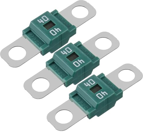 SIGANDG AMI/Midi Fusibili 40A ad Alta Corrente Bolt-on Fusibile 40 Amp Verde per Auto, Autobus, Camion, Roulotte, Veicoli da Costruzione (Confezione da 3)