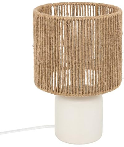Atmosphera - Lampe à poser koby blanc h24cm