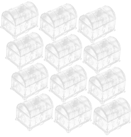 Cabilock 12stücke Transparente Schatztruhen Aus Pp-material Pro Für Leckereien Und Gastgeschenke Geeignet Mit Glänzender Oberfläche Für Hochzeiten Partys Und Tischdekoration