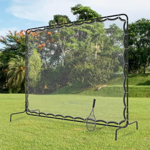 Rebounder-Rahmen for Tennisplätze Mit Netz, 9 X 7 Fuß Rebound-Übungswand for Tennisschläger, Sportbälle, Pickleball, Solo-Tennistrainer