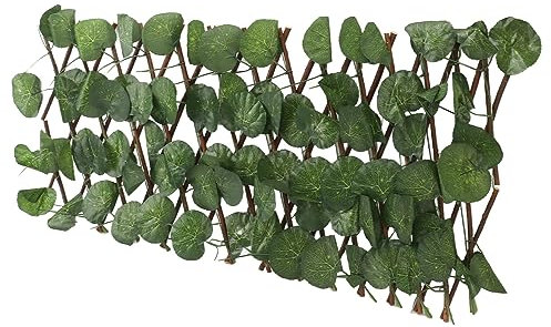 lvifloae Siepi artificiali, simulazione di siepi espandibile, protezione solare, pianta topiaria artificiale per giardino (foglia di begonia)