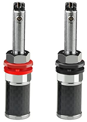 xbiez Long Screw Power Amplifier Banana Socket Connectors Carbon Fiber Rhodium Plated HIFI