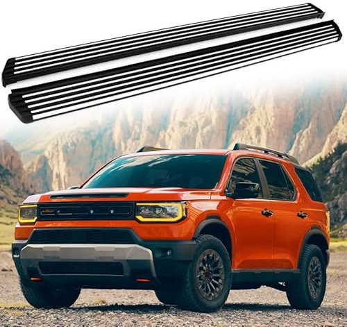Lot de 2 pédales fixes pour marchepied latéral avec barre Nerf pour Honda Passport 2026.