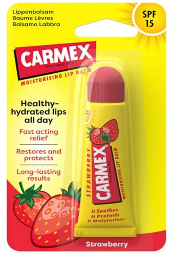 Carmex Erdbeere Feuchtigkeitsspendender Lippenbalsam SPF 15 1 Einheit