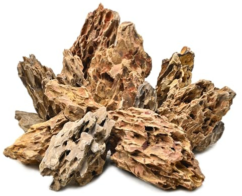 KINGRUI Aquariumsteine 2,3kg Drachenstein für Aquascaping – 5–18 cm Natursteine für Aquarium, Terrarium, Paludarium & Fischbecken-Dekoration