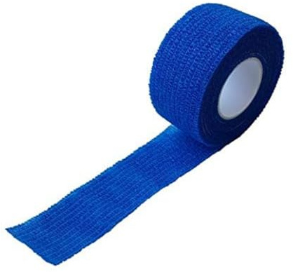 Fingerschnellverband selbsthaftend blau – kohäsive Bandage ohne Klebstoff – wasserfest, elastisch, latexfrei – 2,5 cm x 5 m – für Finger, Fingerkuppen & Gelenke – FAP First Aid Products