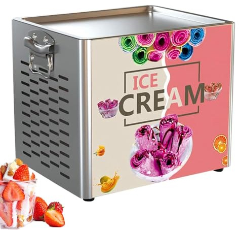 Máquina De Helado Yogurt De Acero Inoxidable Heladera Instantánea Plancha Máquina Para Hacer Helados Fritos Sartén Comercial Fabricante Helados Caseros Bricolaje Hacer Rollos