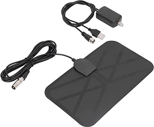 36DBI Antena TV Interior, 200 Kilómetros Poderoso Antena HDTV Digital | Amplificador de Señal, 3 Metros Cable Coaxial, para 1080P 4K Canales de TV, Gratis DTMB VHF UHF TDT