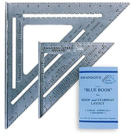 Swanson SW1201K 7 & Big 12 Speed Square Layout Tool Kit Without Layout Bar,Blue