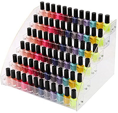 Porta Rossetto Astuccio in Acrilico Trasparente Organizzatore di smalti per Unghie Multistrato Scaffale di Esposizione dei Cosmetici del Rossetto
