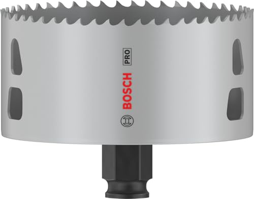 Bosch 1x PRO Multi Material Power Change Plus Lochsäge (für Weichholz, Trockenbauwand, Ø 98 mm, Professional Zubehör Bohrmaschine)