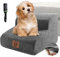Zvonema Escalera para Perros, Escalera Perro Pequeños 2 Peldaños de Espuma de Alta Densidad - Escaleras para Mascotas con Funda Lavable y Base Antideslizante, Ideal para Subir a la Cama y Sofá