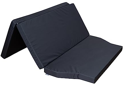 Mayaadi-Home Premium Schlafauflage für SpaceTourer, Traveller, Proace Verso & Zafira Live | Klappmatratze 190x140x6cm, schwarz | Faltbare Kaltschaum Matratze für Bus, Faltmatratze Camping
