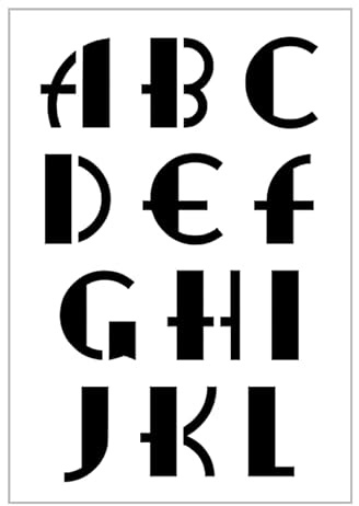 RITZY 20's Alphabet Stencil 2 Inch Gatsby Art Deco Font 1920s Letters Uppercase Set S1207