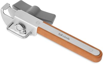 Full Circle Smooth Operator - Abrelatas manual de seguridad con superficie de corte lateral - Sin bordes afilados, tapa con borde liso para volver a cerrar - 18 x 6,5 x 3,8 cm