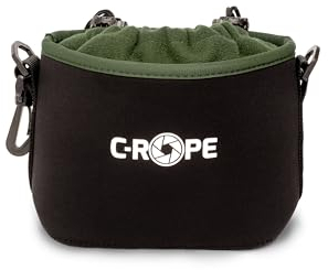 C-Rope Borsa per fotocamera in neoprene, custodia in neoprene con imbottitura in pile, impermeabile, accessori per fotocamera, Nero, s, Zaino