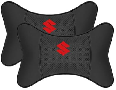 WACDXST Auto Nackenkissen,für Suzuki Vitara LY iV-4 Hybrid 2016-2024 2025 Weichheit Kopfstütze Kissen zum Fahren mit verstellbarem Riemen atmungsaktiver Abnehmbarer,A