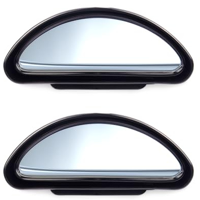 2 Blind Spot Mirrors, Large Adjustable, Wide Angle, Side Rear View Mirror, Additional Security, Safety Auxiliary Mirror for Universal Cars, Waterproof, Adjustable 180