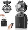 WYRJXYB Ventilateur brumisateur portable de 6 L pour terrasses extérieures, ventilateur de camping à piles rechargeables 20 000 mAh, 4 prises de pulvérisation et lanterne LED, ventilateur de