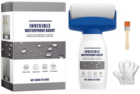 Adhesivo Impermeable Transparente | Spray Impermeabilizante | Incluye Cepillo y Guantes, Alta Adhesión, Material Reparación para Grietas en Sótanos, Canalones y Superficies de
