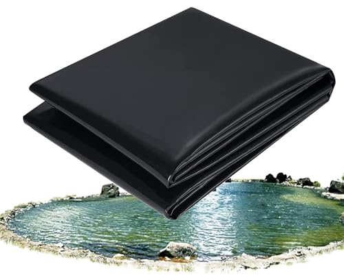 Hggdsac Lámina para estanques, Pond Liner, HDPE, Revestimiento de Estanque, Lona Piscina Flexible e Impermeable, para Peces de Estanques, Fuentes, Jardines Acuáticos y Cascadas(2×17m)